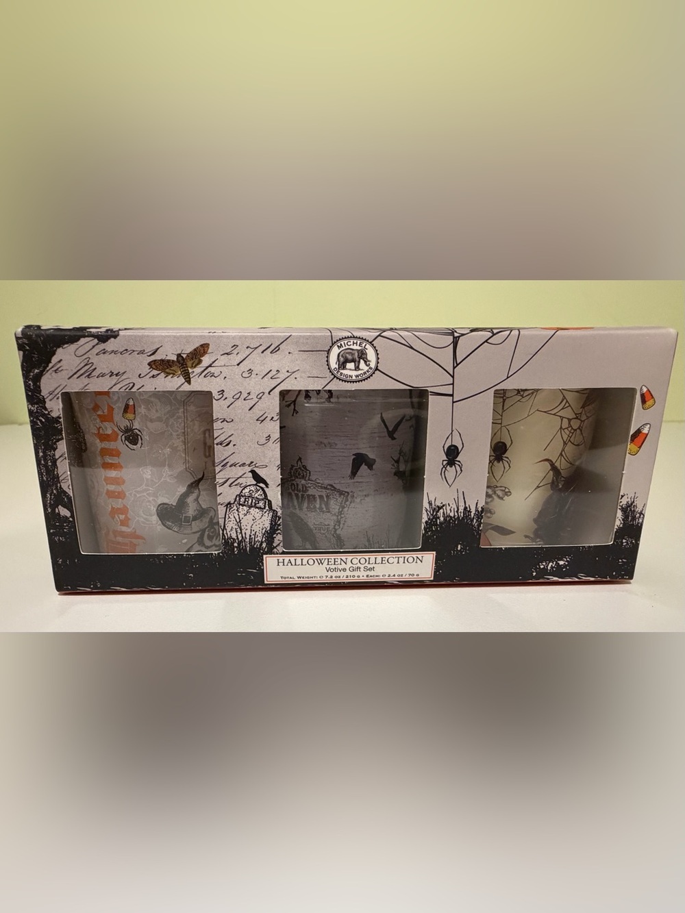 NWT Michel Design Works Halloween/Fall Votive Candle Gift Set 3 Pk Autumn Soy